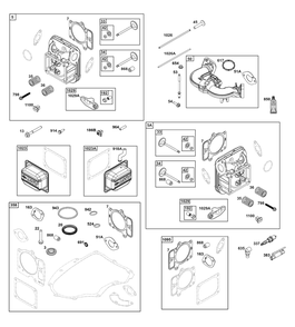 Cylinder Head Group Diagram and Parts List for 40N777-0010-B5 400000 - 699999 Briggs and Stratton Engine